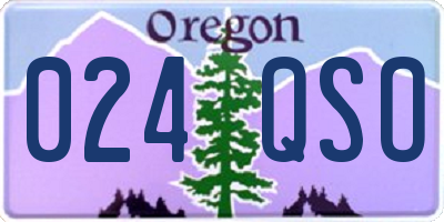 OR license plate 024QSO