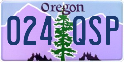 OR license plate 024QSP