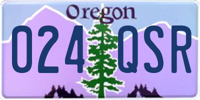 OR license plate 024QSR