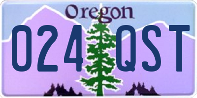 OR license plate 024QST
