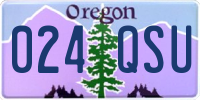 OR license plate 024QSU