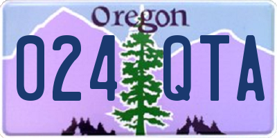 OR license plate 024QTA