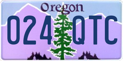 OR license plate 024QTC