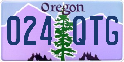 OR license plate 024QTG