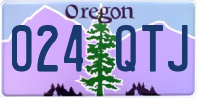 OR license plate 024QTJ