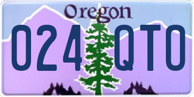 OR license plate 024QTO