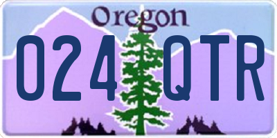 OR license plate 024QTR