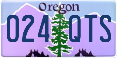 OR license plate 024QTS