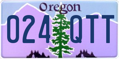 OR license plate 024QTT
