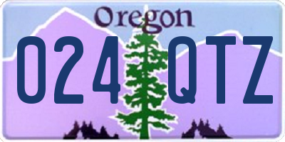 OR license plate 024QTZ