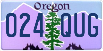 OR license plate 024QUG