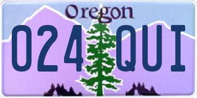 OR license plate 024QUI