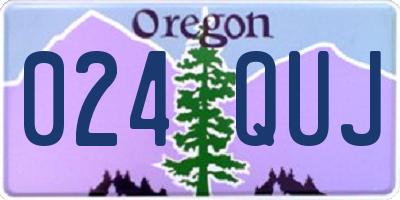 OR license plate 024QUJ
