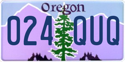 OR license plate 024QUQ