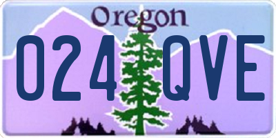 OR license plate 024QVE