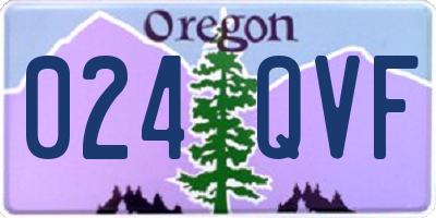 OR license plate 024QVF