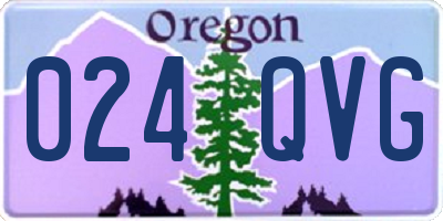 OR license plate 024QVG