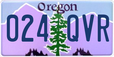 OR license plate 024QVR