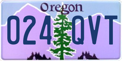 OR license plate 024QVT