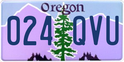 OR license plate 024QVU