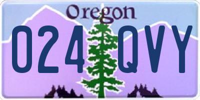 OR license plate 024QVY