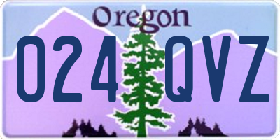 OR license plate 024QVZ