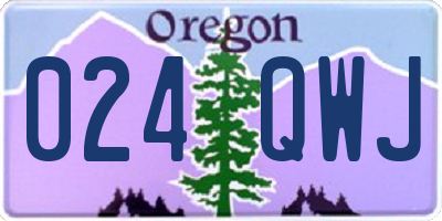OR license plate 024QWJ