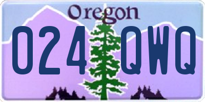 OR license plate 024QWQ