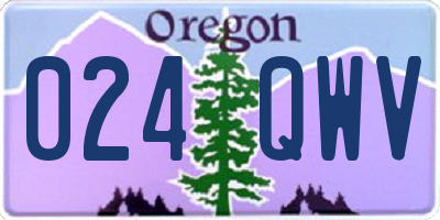 OR license plate 024QWV