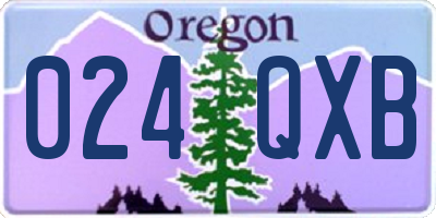 OR license plate 024QXB