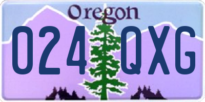 OR license plate 024QXG