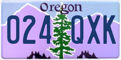 OR license plate 024QXK