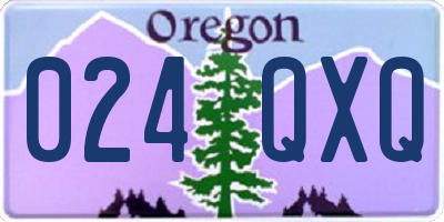 OR license plate 024QXQ