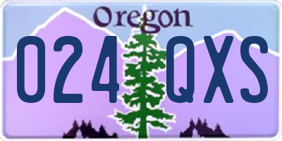 OR license plate 024QXS