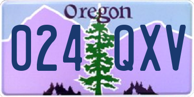 OR license plate 024QXV