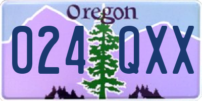 OR license plate 024QXX