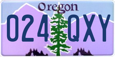 OR license plate 024QXY