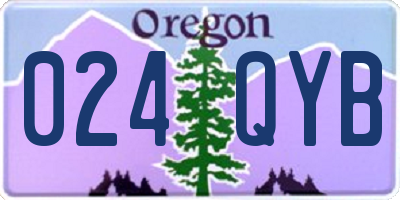 OR license plate 024QYB