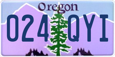 OR license plate 024QYI