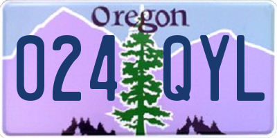 OR license plate 024QYL