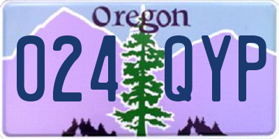 OR license plate 024QYP