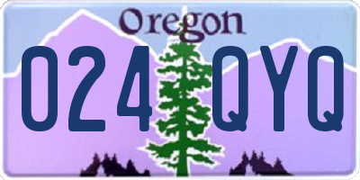 OR license plate 024QYQ