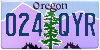 OR license plate 024QYR