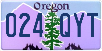 OR license plate 024QYT