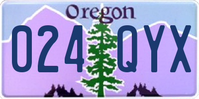 OR license plate 024QYX