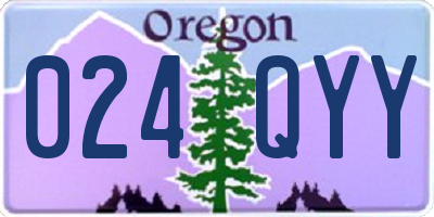 OR license plate 024QYY