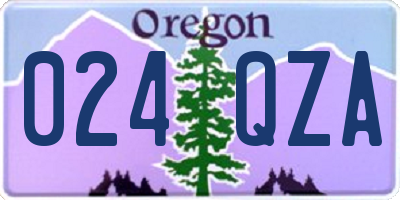 OR license plate 024QZA