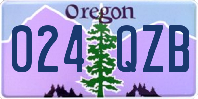 OR license plate 024QZB