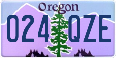 OR license plate 024QZE