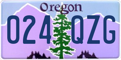 OR license plate 024QZG